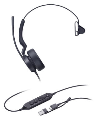 Casque USB A&C monaural UH44 UC&MS