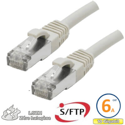 Cordon RJ45 Cat 6a S/FTP Primacy LSZH 30m beige