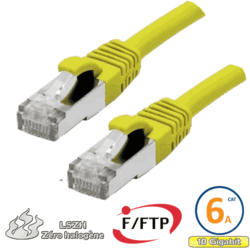 Cordon RJ45 Cat 6a F/FTP Primacy LSZH 10m jaune
