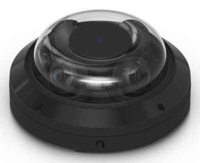 Caméra Sécurité Noire 32MP Multi-Objectifs AI