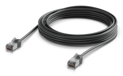 Cordon RJ45 outdoor 5m Cat 6A noir