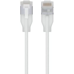 Cordon RJ45 Etherlighting Cat6A 8m Blanc