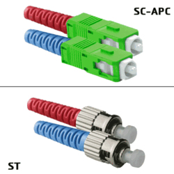 Jarretière OS2 SC/APC ST/UPC Duplex Primacy 1m