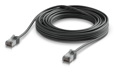 Cordon RJ45 outdoor 8m Cat 6A noir