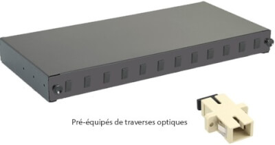 Tiroir optique 19" 12 FO 6 SC/SC duplex monomode