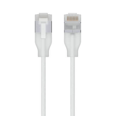 Cordon RJ45 Etherlighting Cat6A 15m Blanc