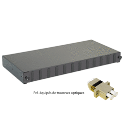 Tiroir optique 19" 24 FO 12 LC/LC duplex multimode